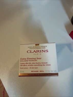 Clarins Extra-Firming Jour Day Cream Box - White & Gold Trim